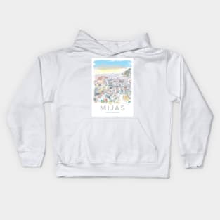 Mijas Pueblo Costa Del Sol Art Kids Hoodie